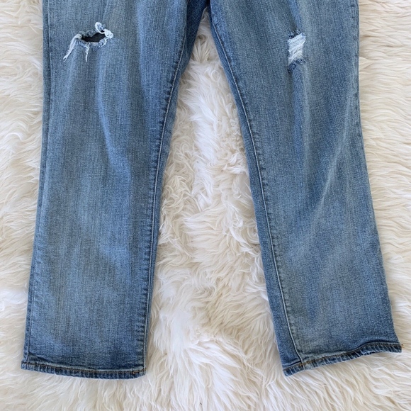 Gap Blue Denim Slim Straight Crop Jeans - Picture 6 of 8